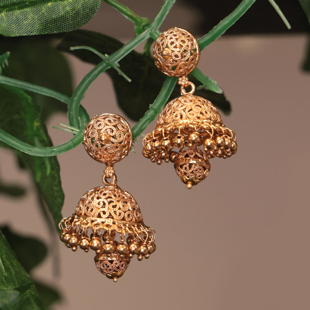 Traditional Filigree Dome Jhumka