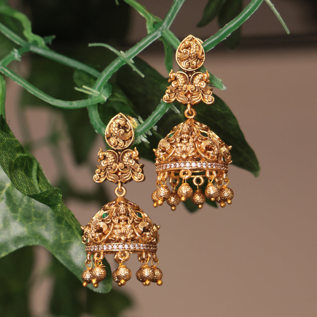 Temple Heritage Gold Jhumka