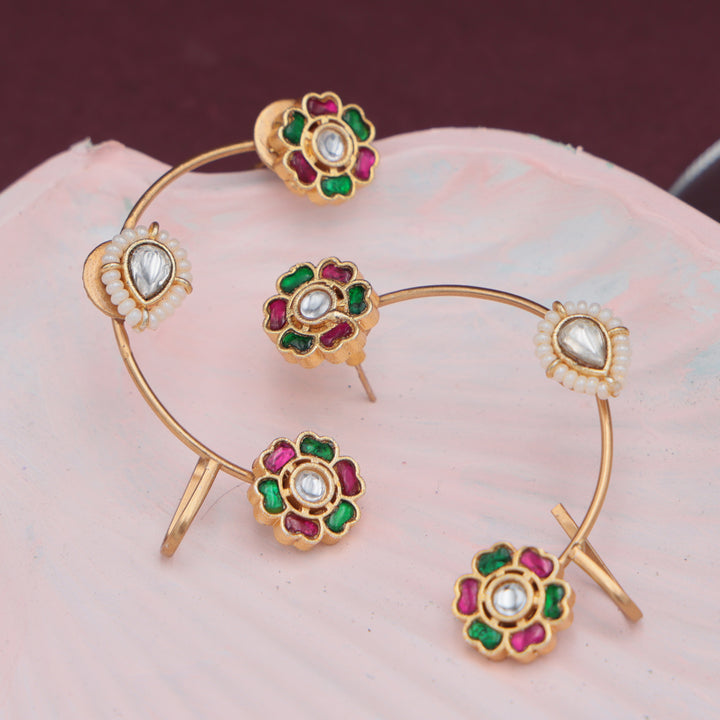 Meenakari Floral Ear Cuff