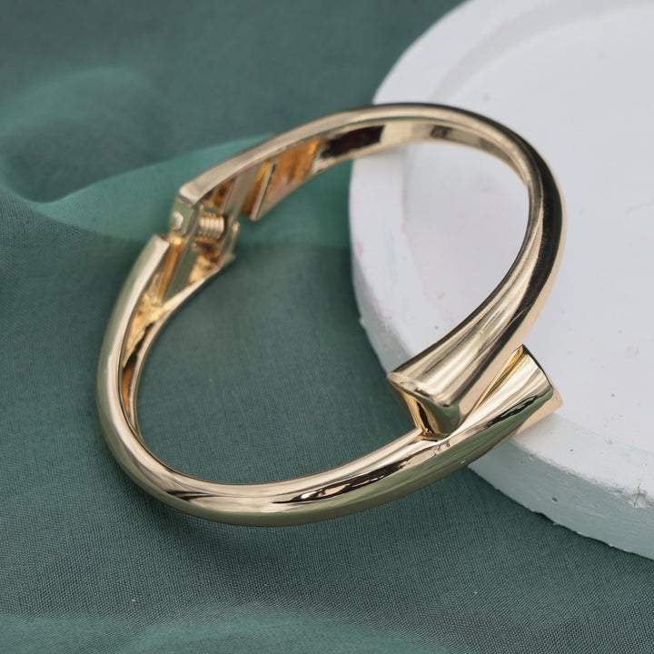 Sculpted Gold Open Cuff Bracelet