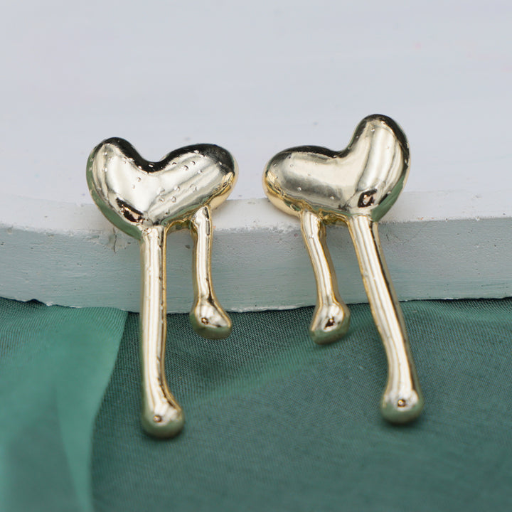 Molten Heart Statement Earrings