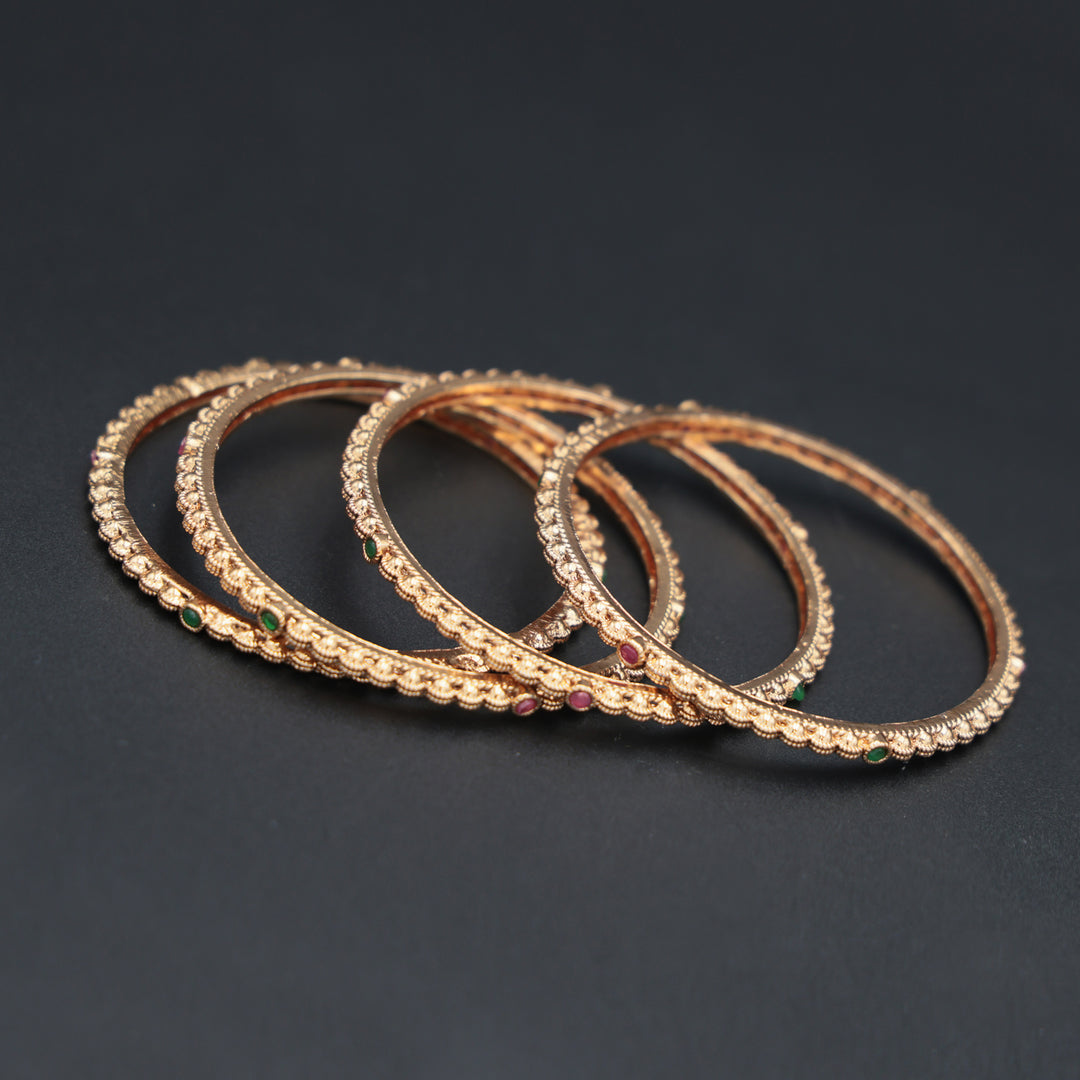 Regal Multistone Traditional Bangle Set
