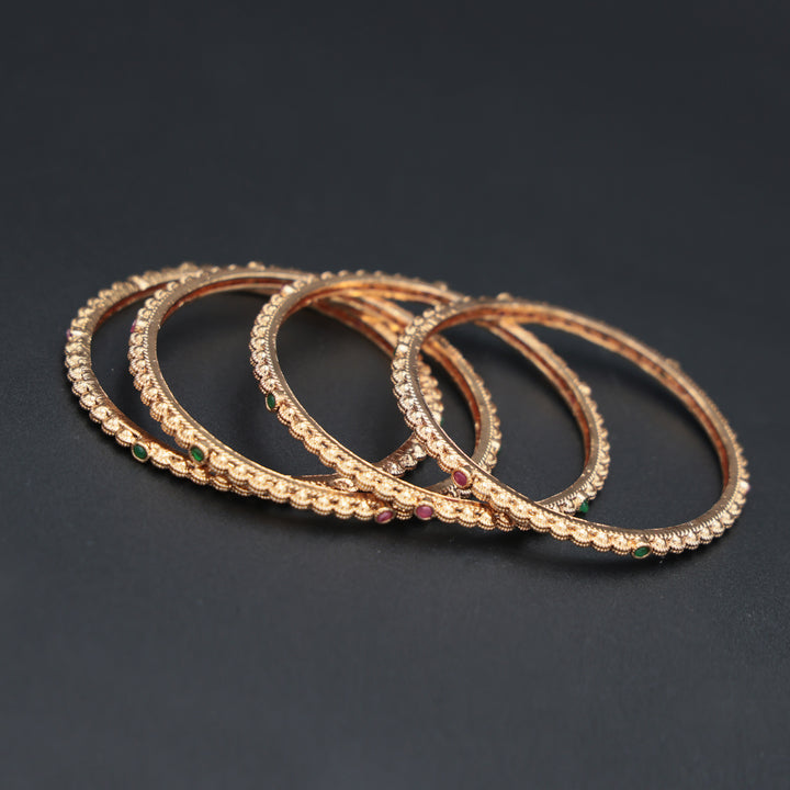 Regal Multistone Traditional Bangle Set