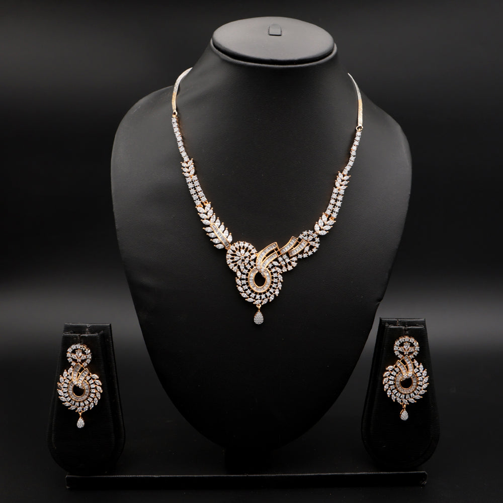 Radiant AD Stone Necklace Set