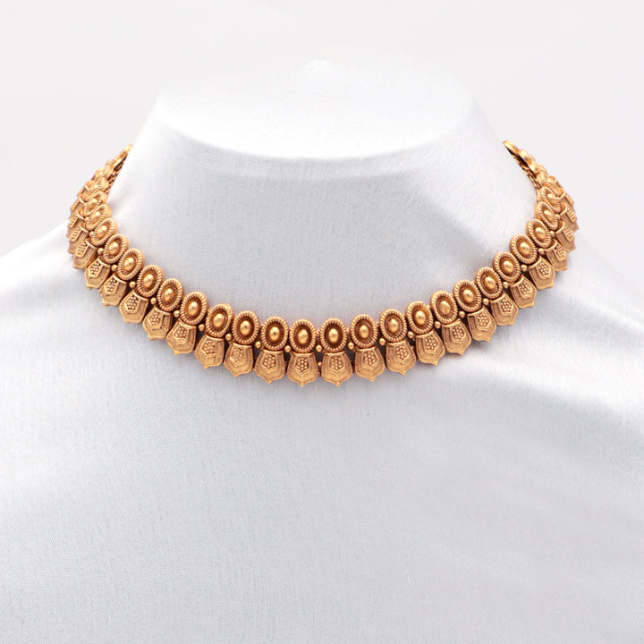 Classic Temple-Inspired Gold Choker Set