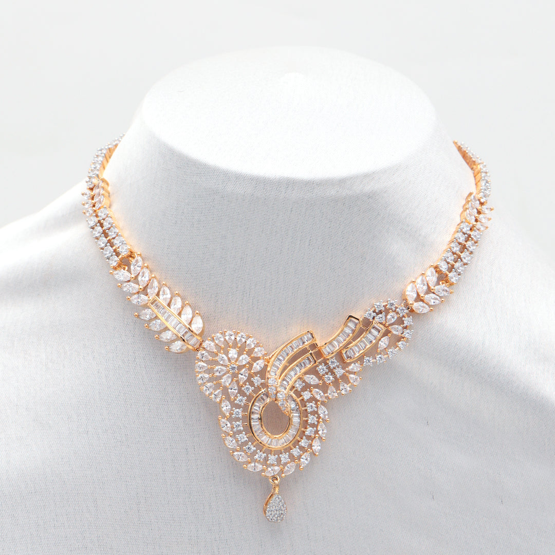 Radiant AD Stone Necklace Set