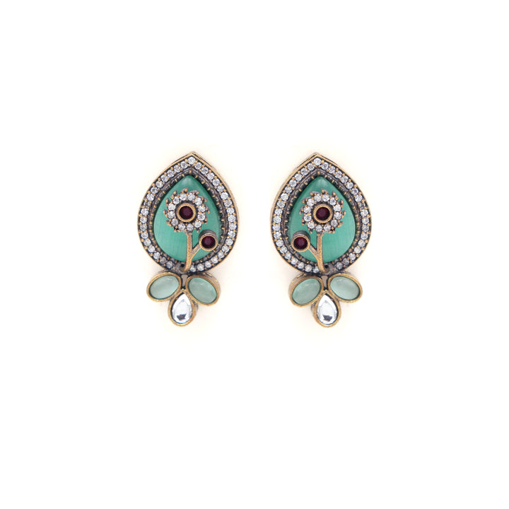 Emerald Peacock Kundan Necklace Set