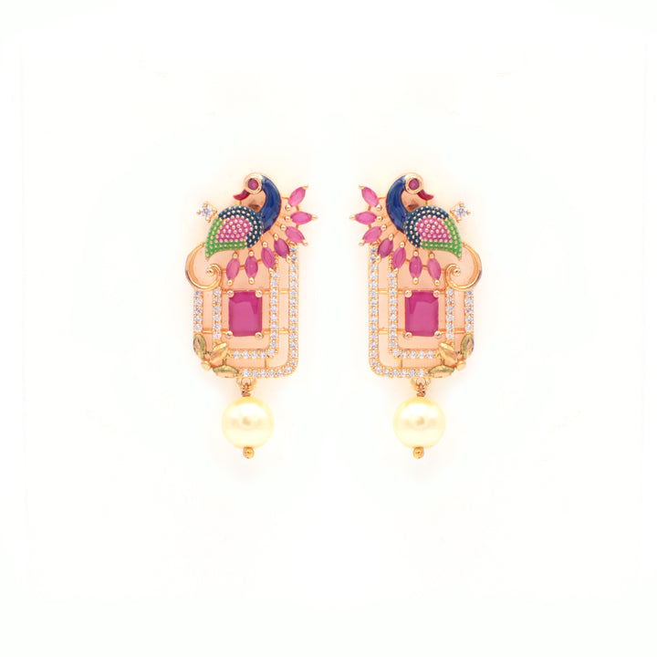 Art Deco Ruby Pendant Necklace Set