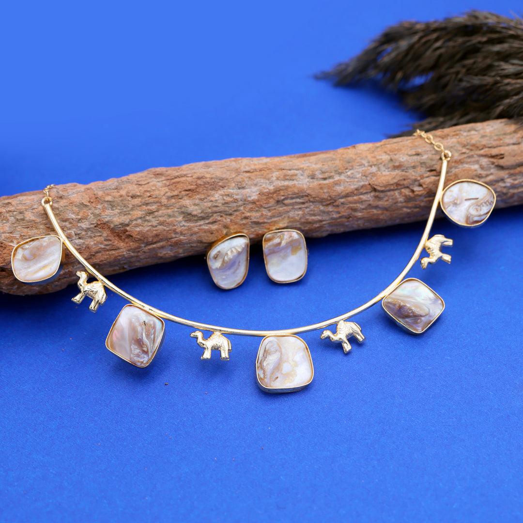 Pearl Gloss Charm Necklace Set