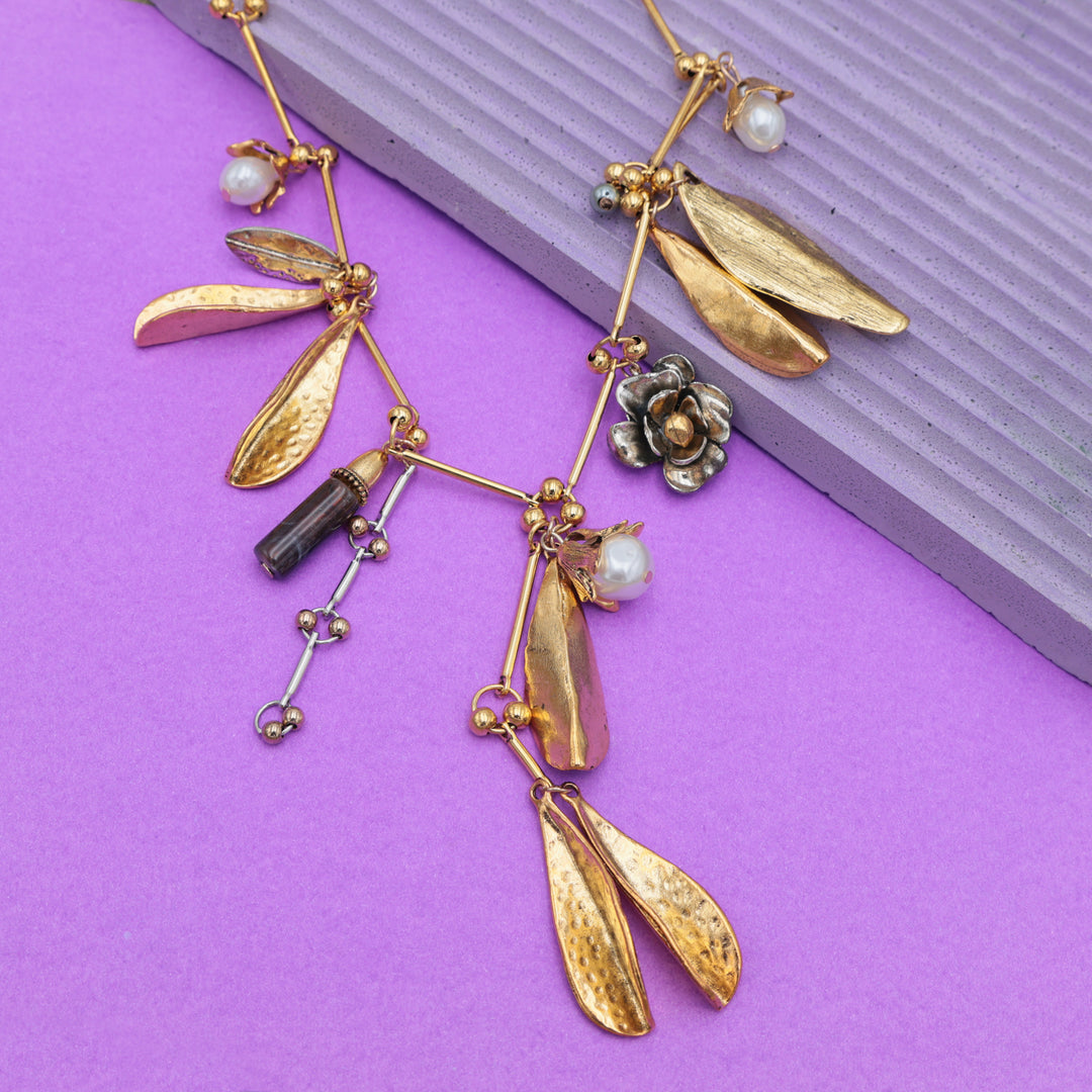 Aurora Charm Layered Gold Necklace