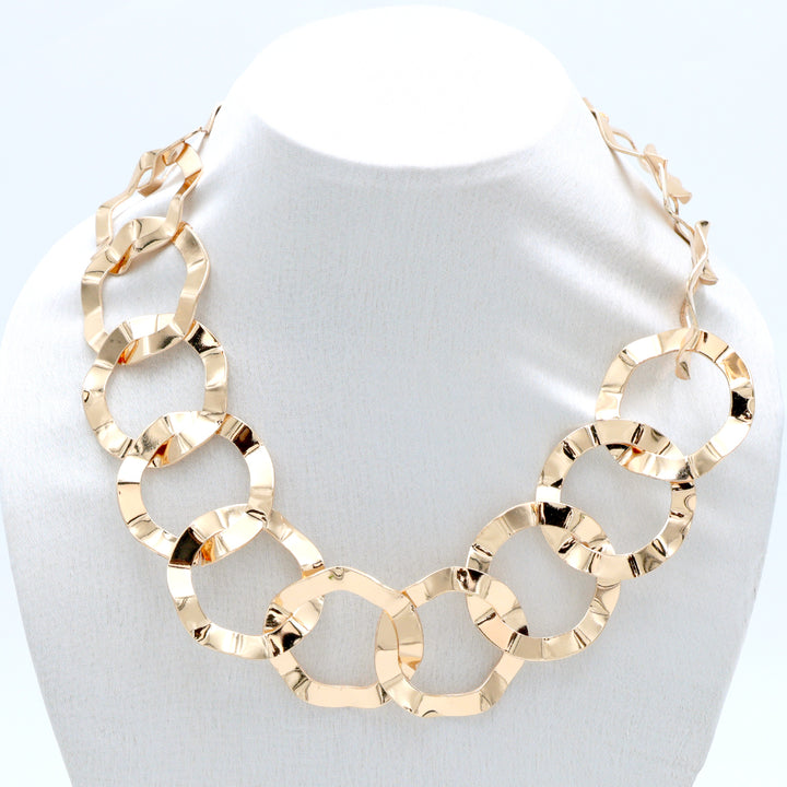 Bold Geometric Chain Link Necklace Set