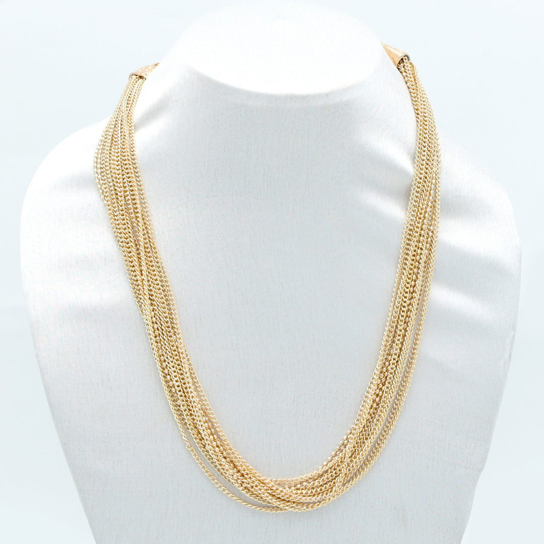Golden Multi-Strand Mesh Choker