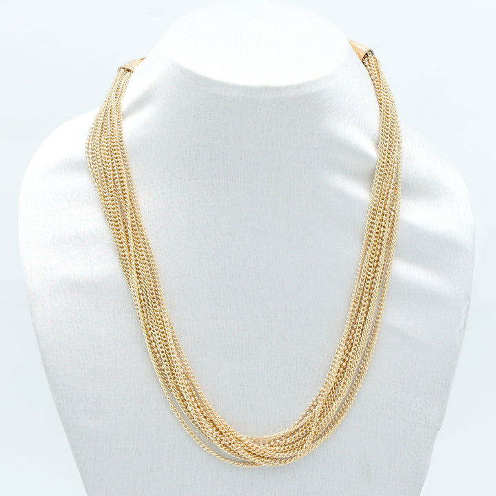 Golden Multi-Strand Mesh Choker