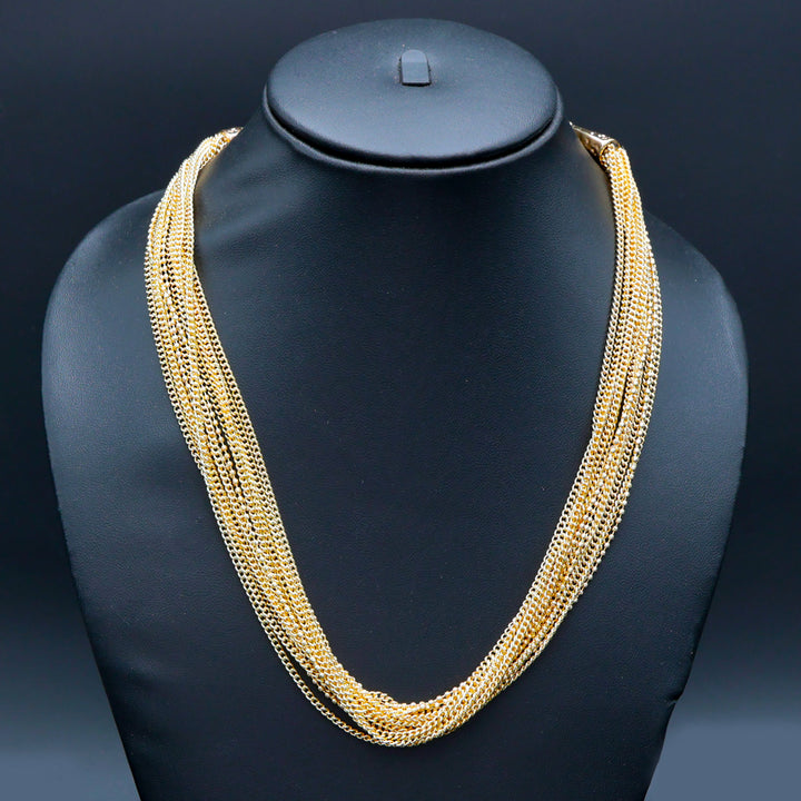 Golden Multi-Strand Mesh Choker