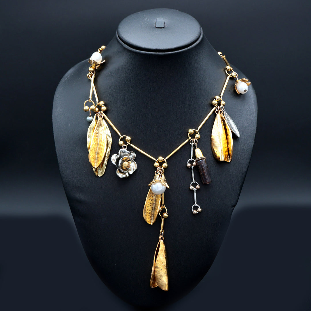 Aurora Charm Layered Gold Necklace