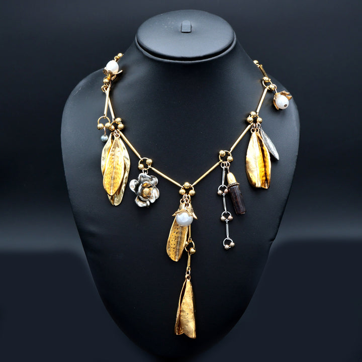 Aurora Charm Layered Gold Necklace