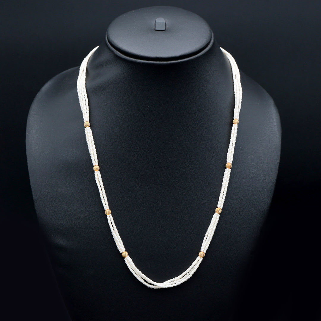 Elegant Multi-Strand Mini Pearl Beads Necklace