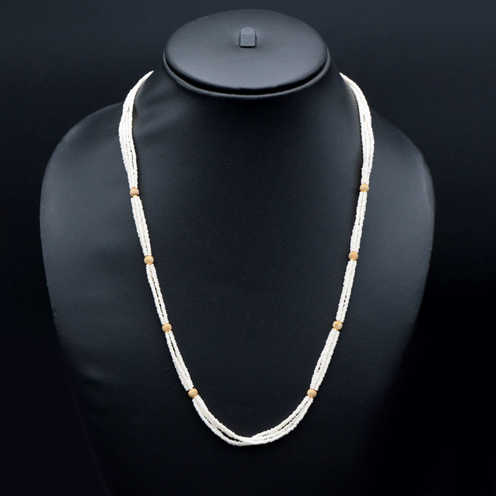 Elegant Multi-Strand Mini Pearl Beads Necklace