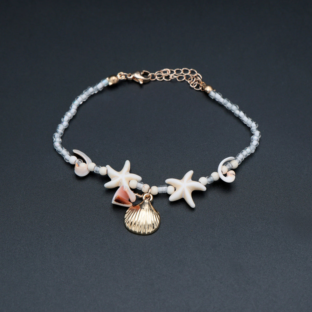 Starfish & Seashell Beach Charm Bracelet