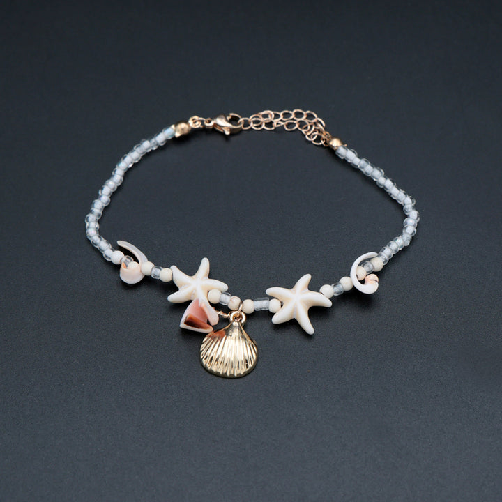 Starfish & Seashell Beach Charm Bracelet