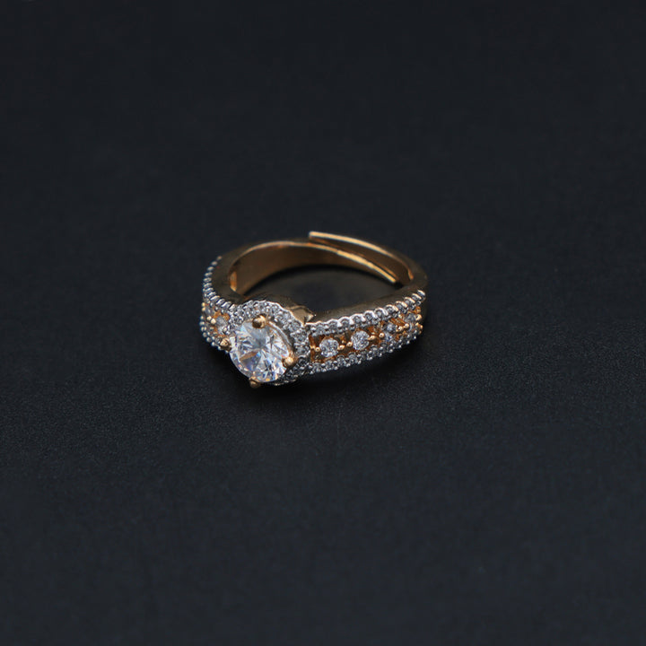 Elegant Dual-Band CZ Statement Ring