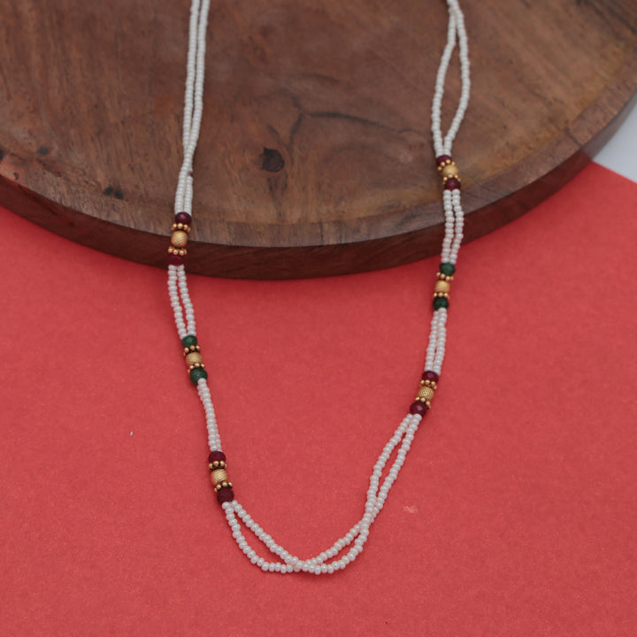 Classic Multi-Strand Pearl Beaded Necklace