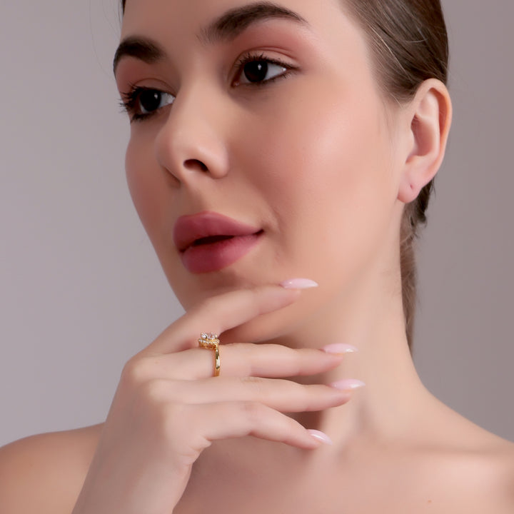 Eternal Glow Solitaire Statement Ring