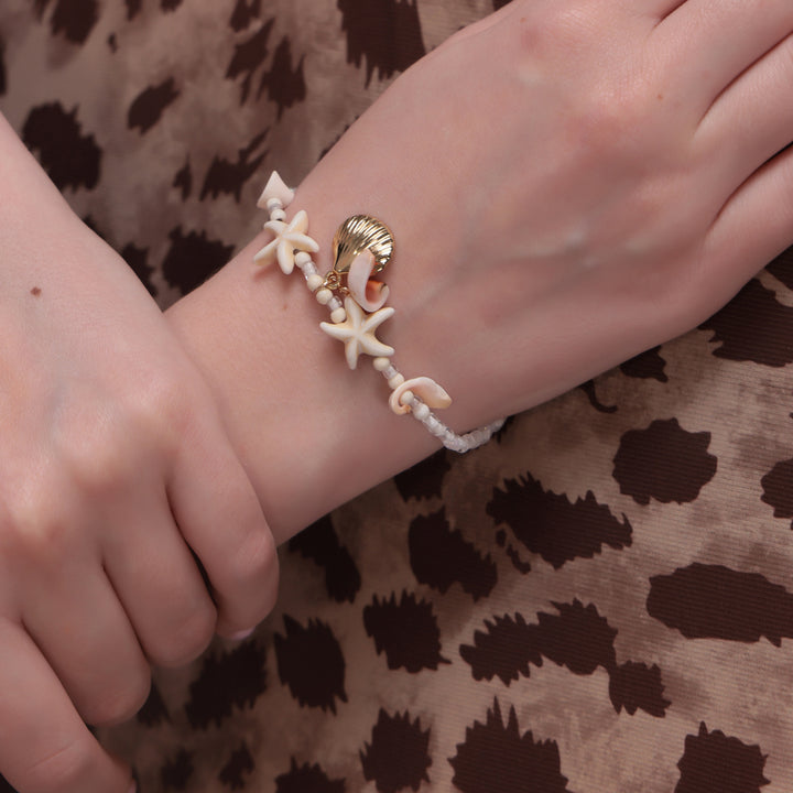 Starfish & Seashell Beach Charm Bracelet