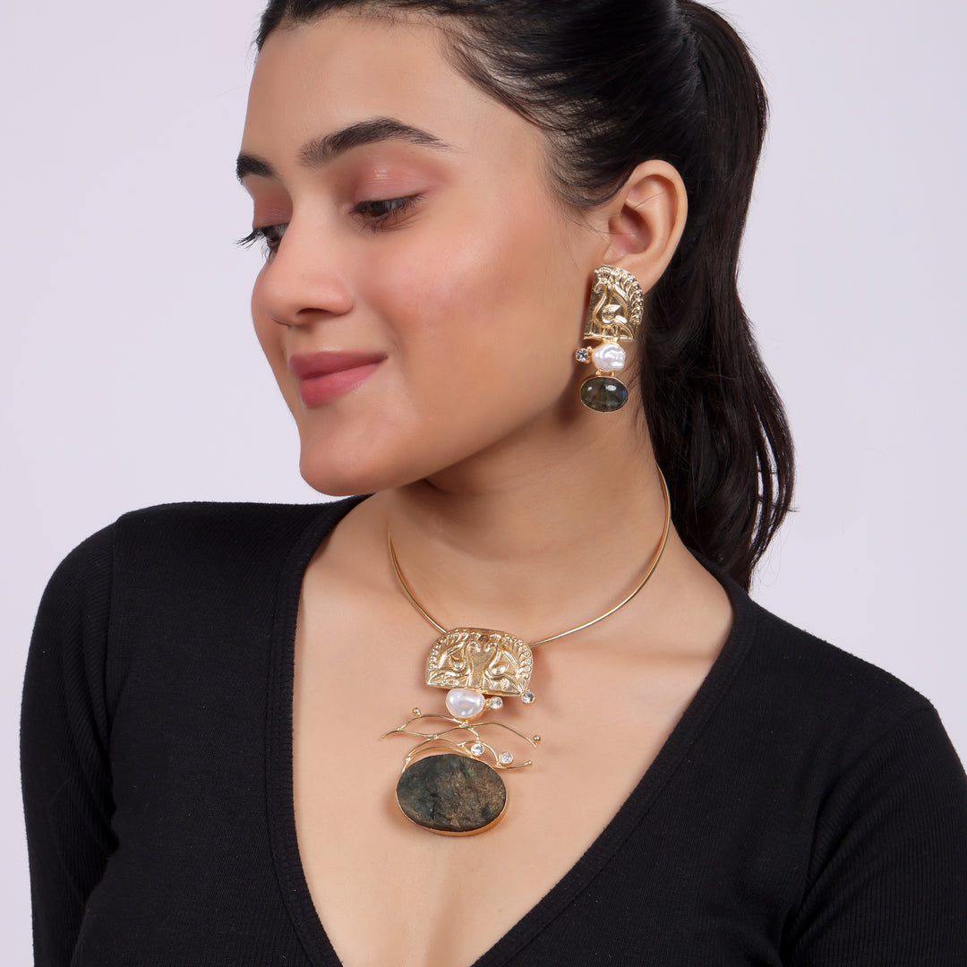 Artisan Multi-Stone Contemporary Necklace Set