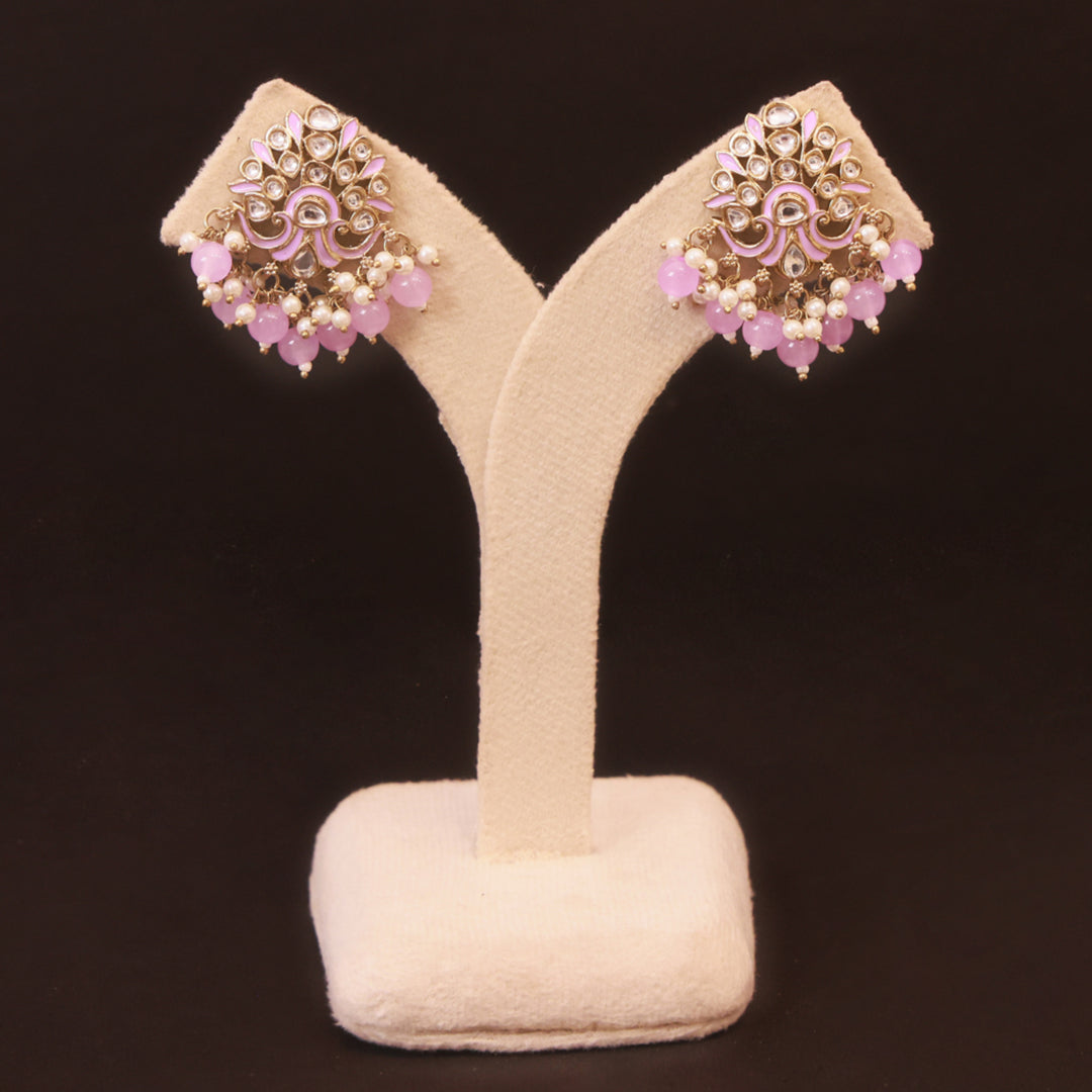 Kundan Stud Earrings – Handcrafted Pearl Drop Heritage by OLIARI
