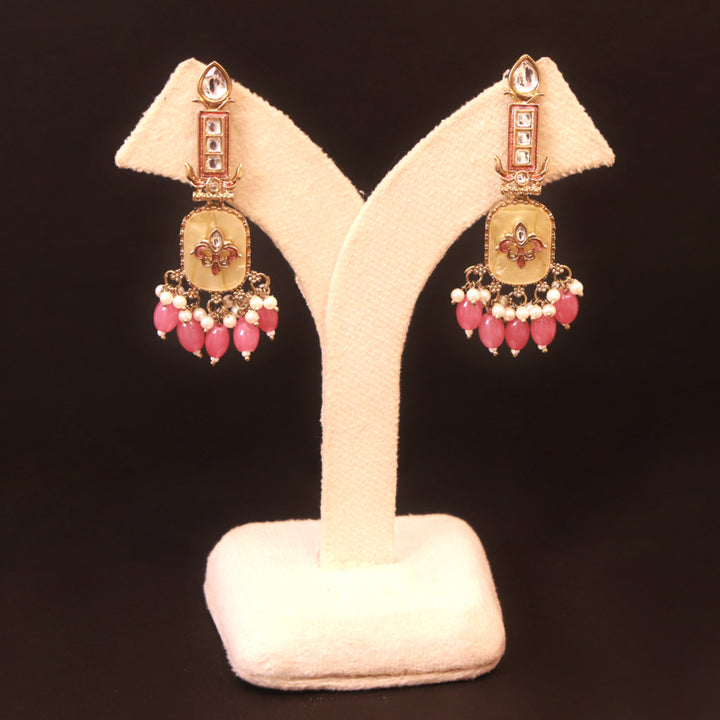 Royal  Meenakari Kundan Earrings – Handcrafted Pearl Drop Heritage by OLIARI