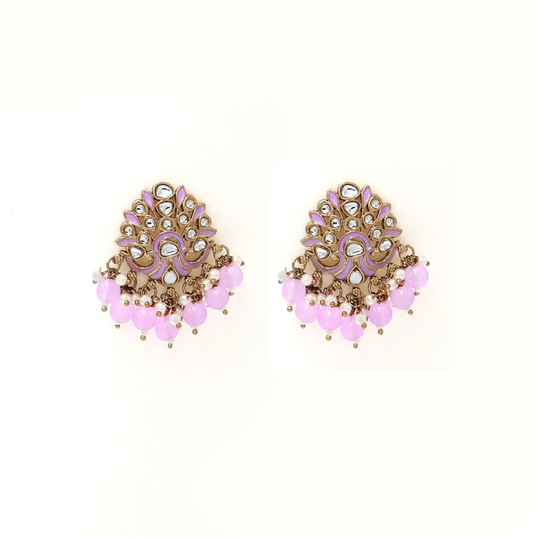 Kundan Stud Earrings – Handcrafted Pearl Drop Heritage by OLIARI