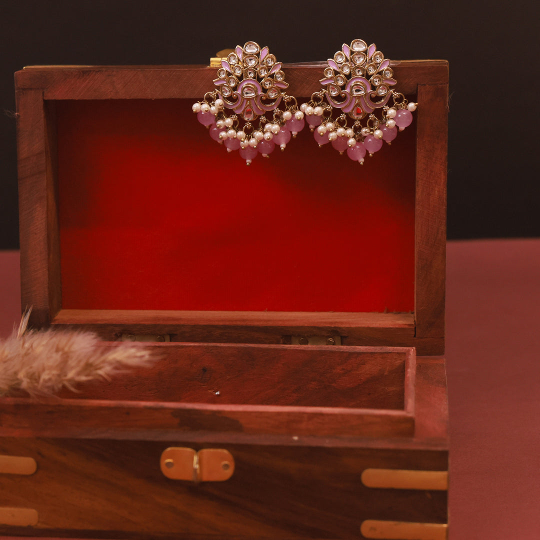 Kundan Stud Earrings – Handcrafted Pearl Drop Heritage by OLIARI