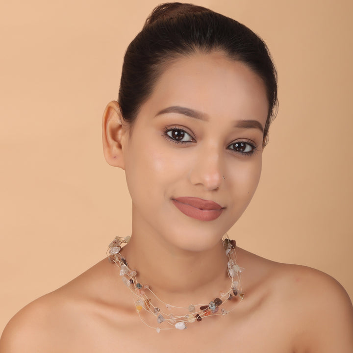 Terra Raw Crystal Multi-Strand Necklace