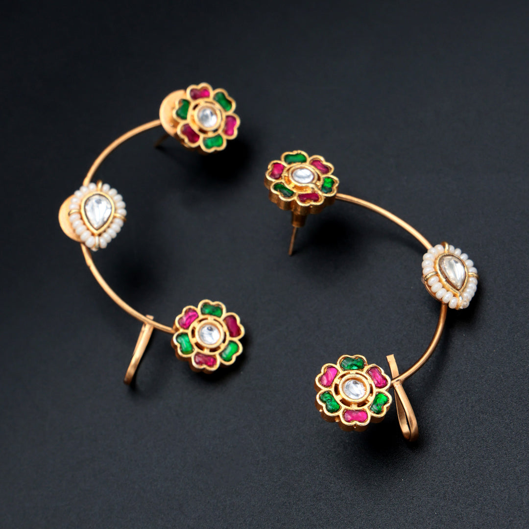 Meenakari Floral Ear Cuff