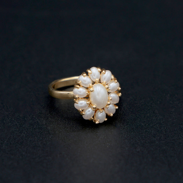 Classic Pearl Kundan Ring