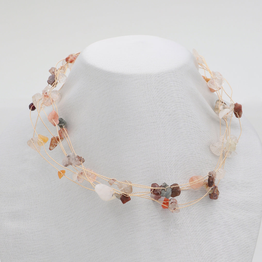 Terra Raw Crystal Multi-Strand Necklace