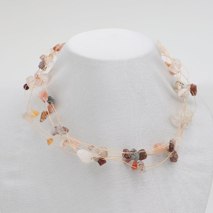 Terra Raw Crystal Multi-Strand Necklace