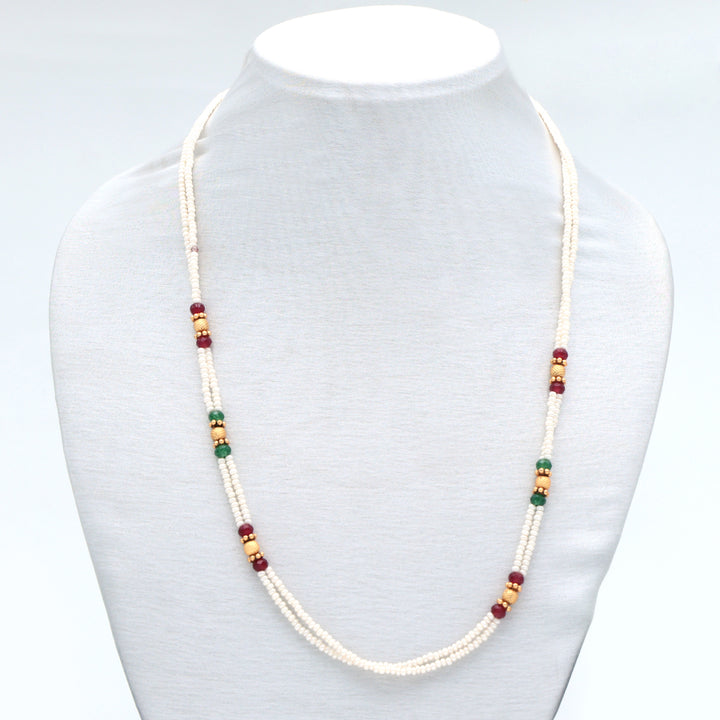 Classic Multi-Strand Pearl Beaded Necklace