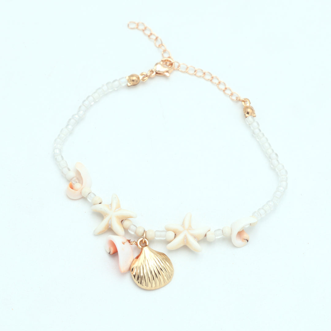 Starfish & Seashell Beach Charm Bracelet