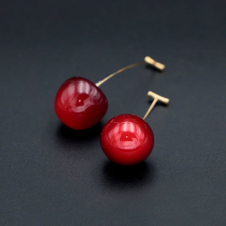 Cherry Drop Statement Earrings