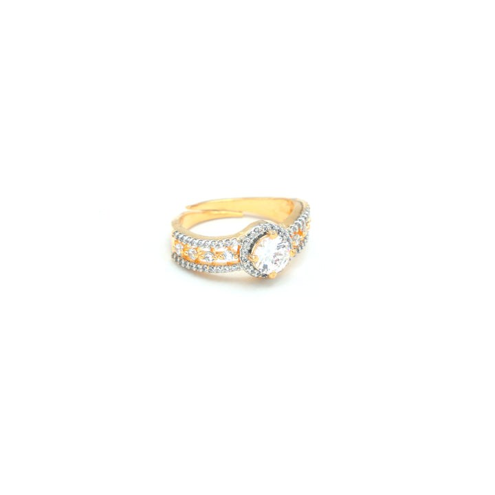 Elegant Dual-Band CZ Statement Ring