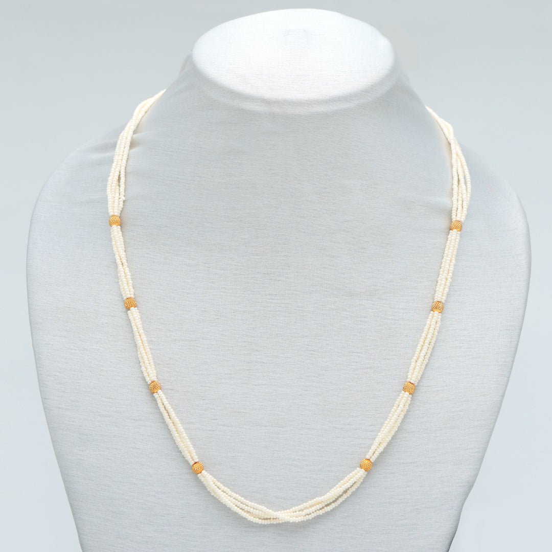 Elegant Multi-Strand Mini Pearl Beads Necklace