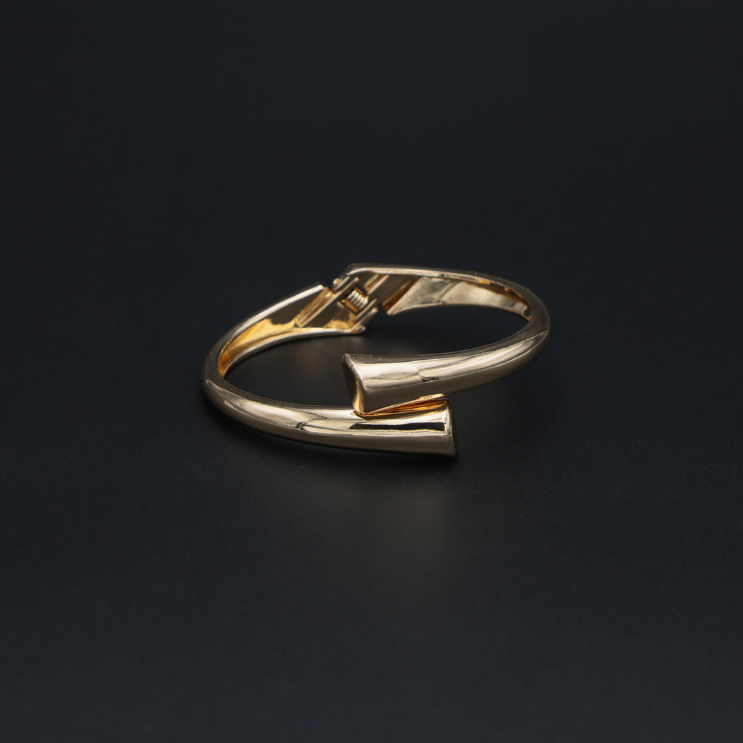 Sculpted Gold Open Cuff Bracelet