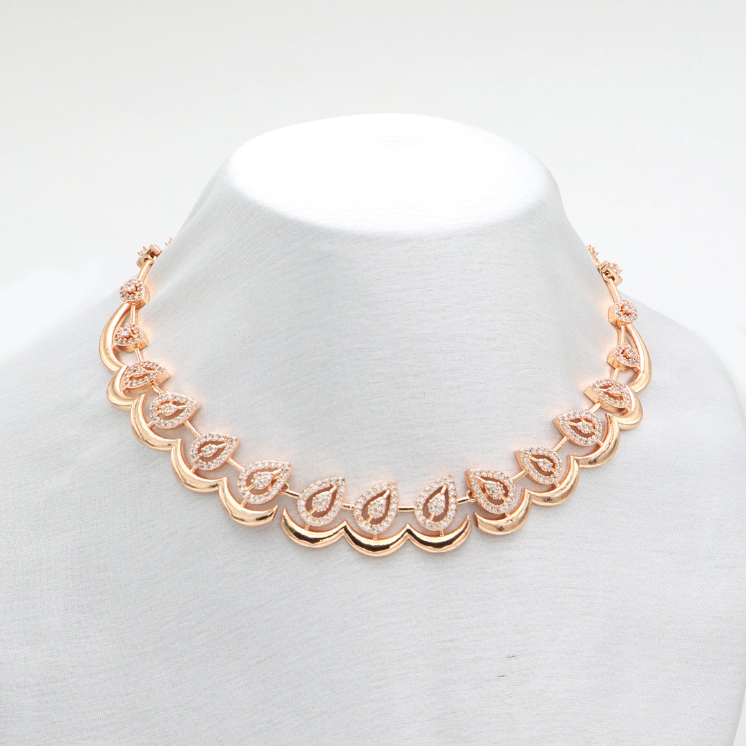 Dewdrop Elegance CZ Necklace & Earrings Set