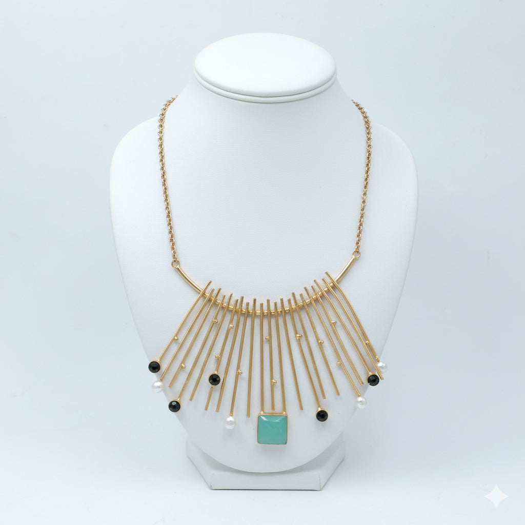 Turquoise Radiance Contemporary Necklace Set