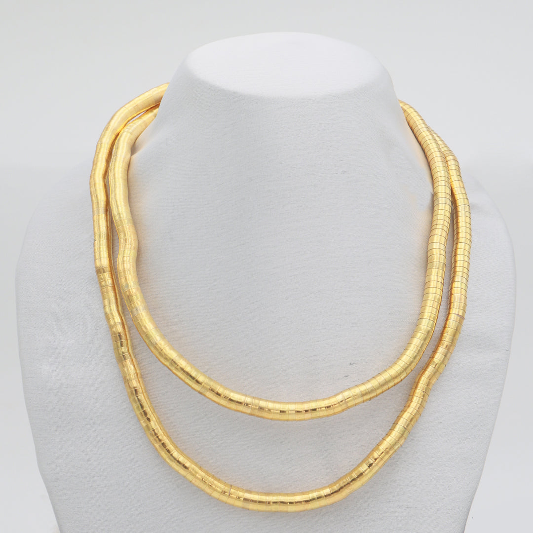 Verve Flexible Gold Coil Necklace–Bracelet