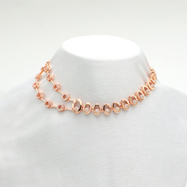 Circle Symphony CZ Necklace & Earrings Set