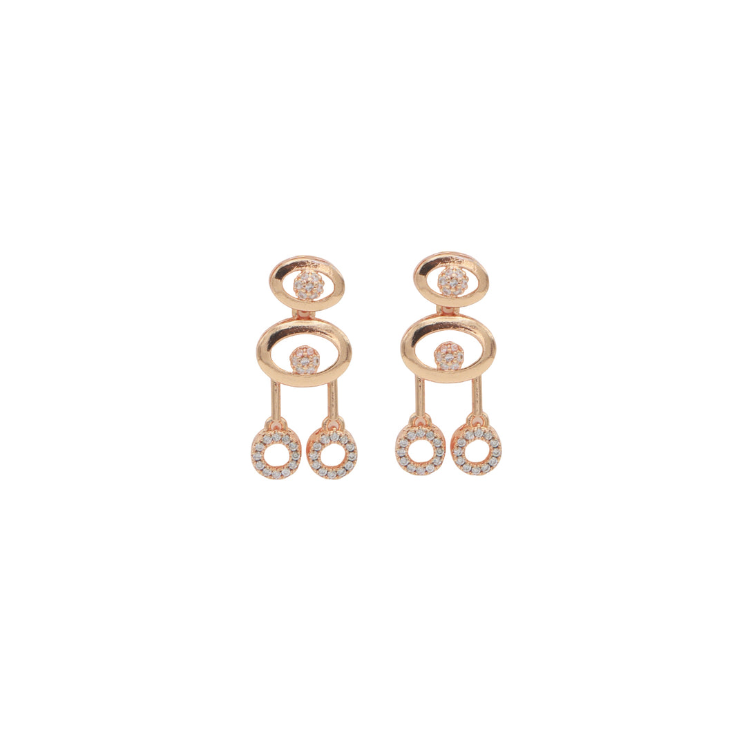 Circle Symphony CZ Necklace & Earrings Set