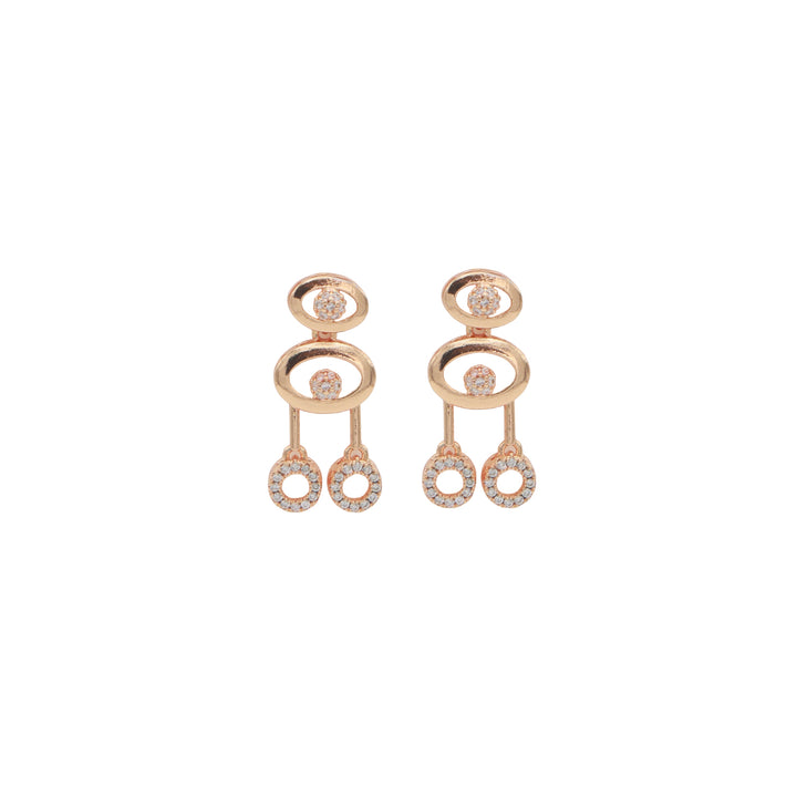 Circle Symphony CZ Necklace & Earrings Set